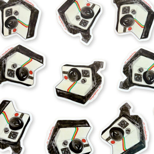 Classic Polaroid Camera Sticker - The Original Overshare