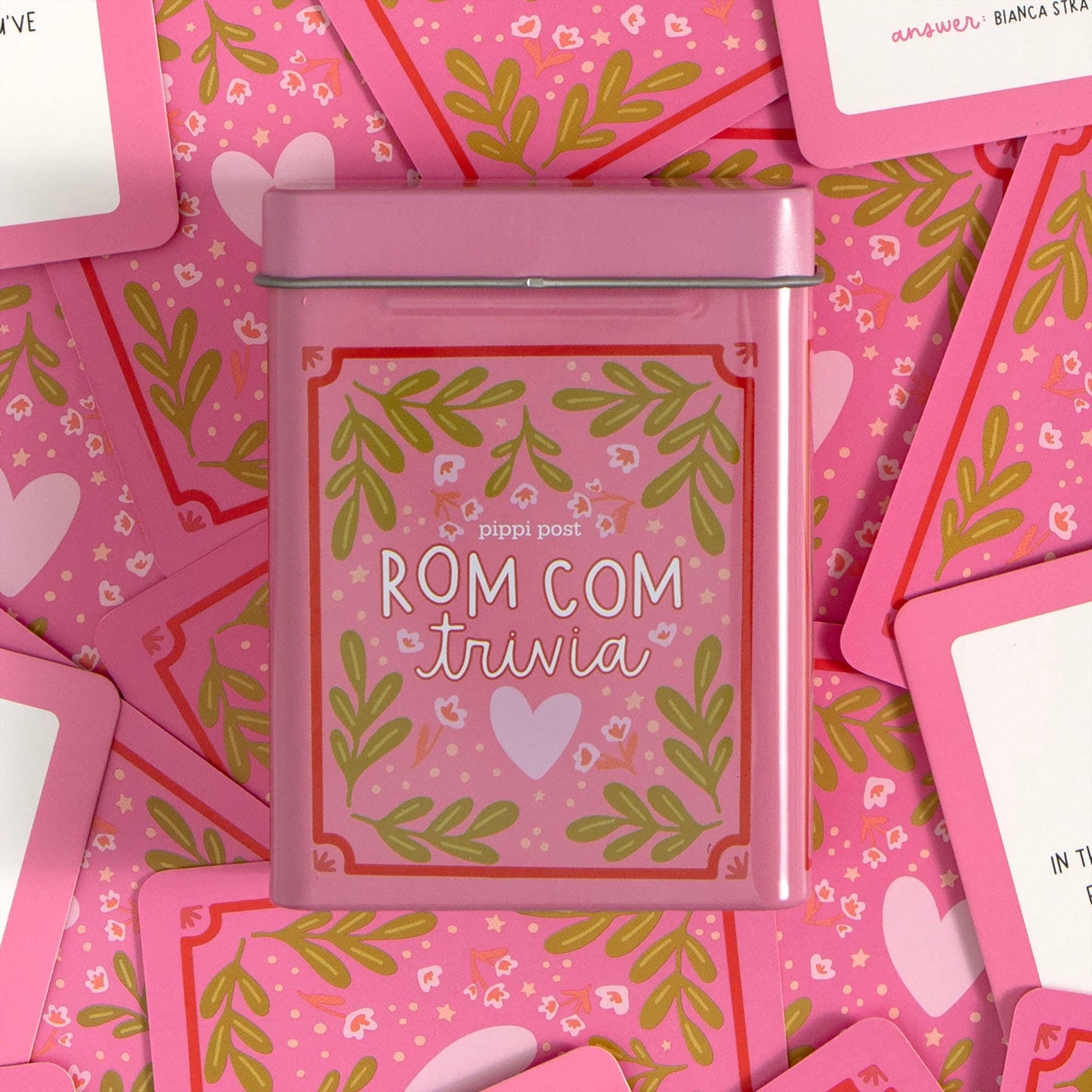Rom Com Trivia Game - Deck of Cards + Storage Tin
