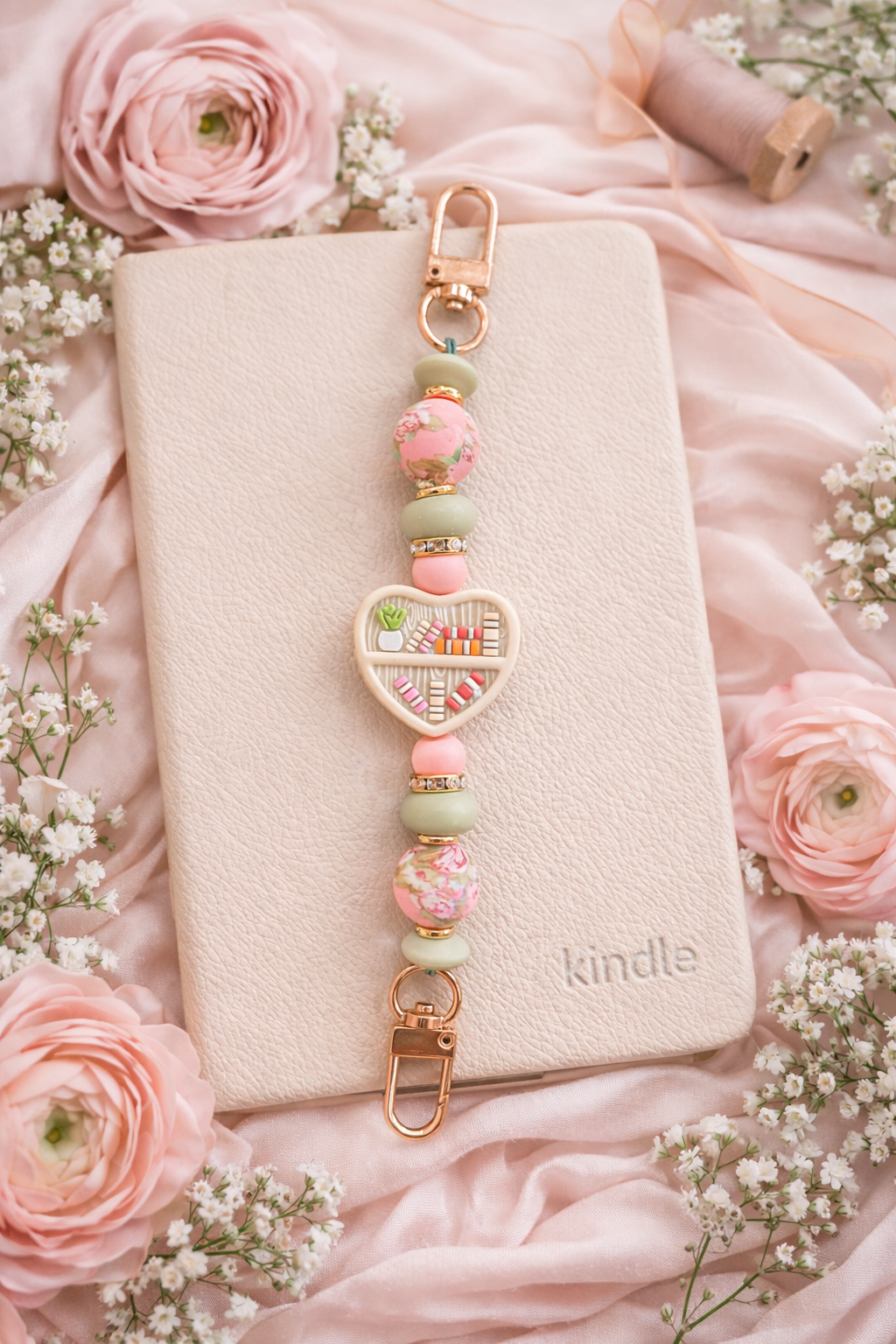 Kindle Straps - Heart bookshelf