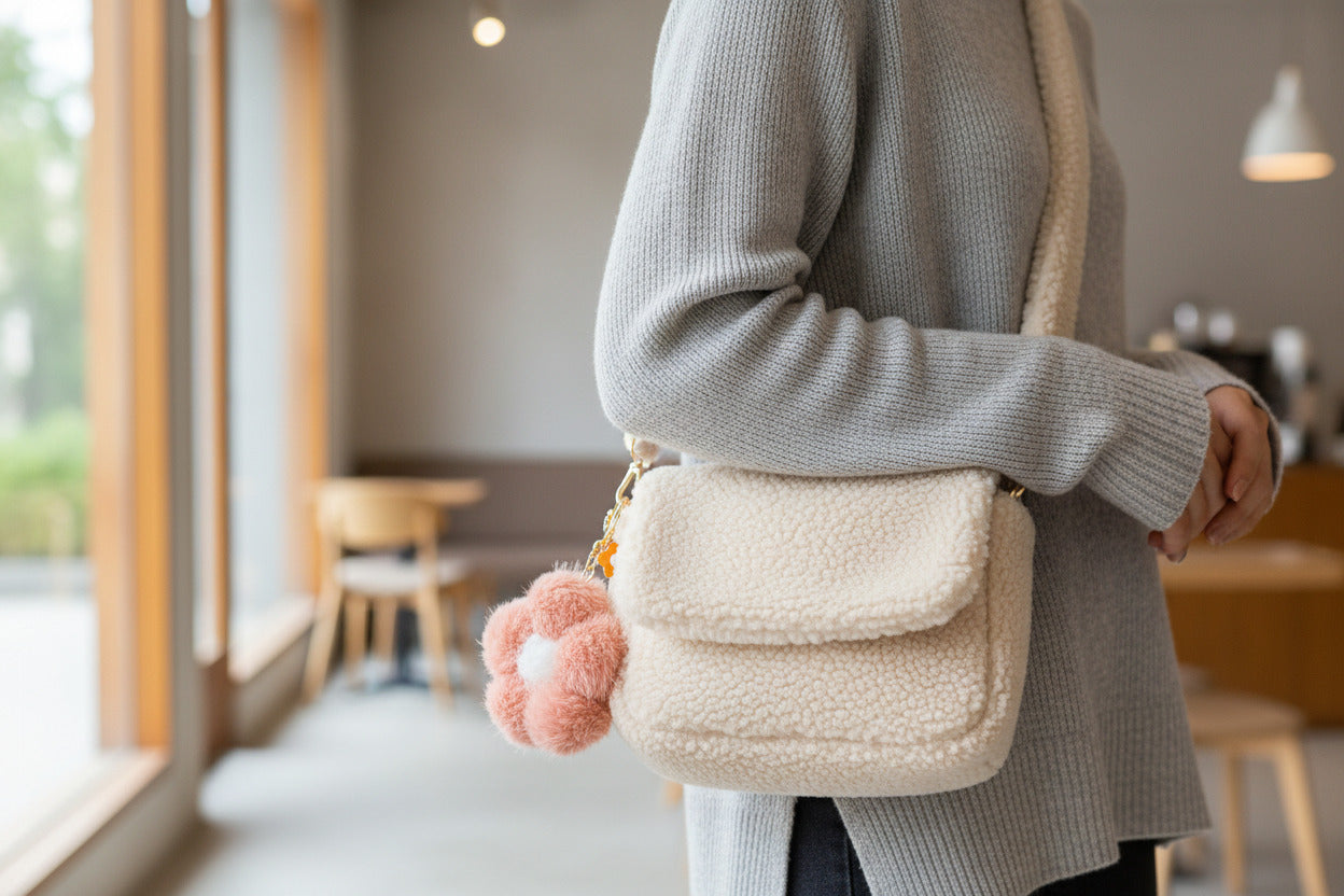 Fuzzy Floral - Purse charms
