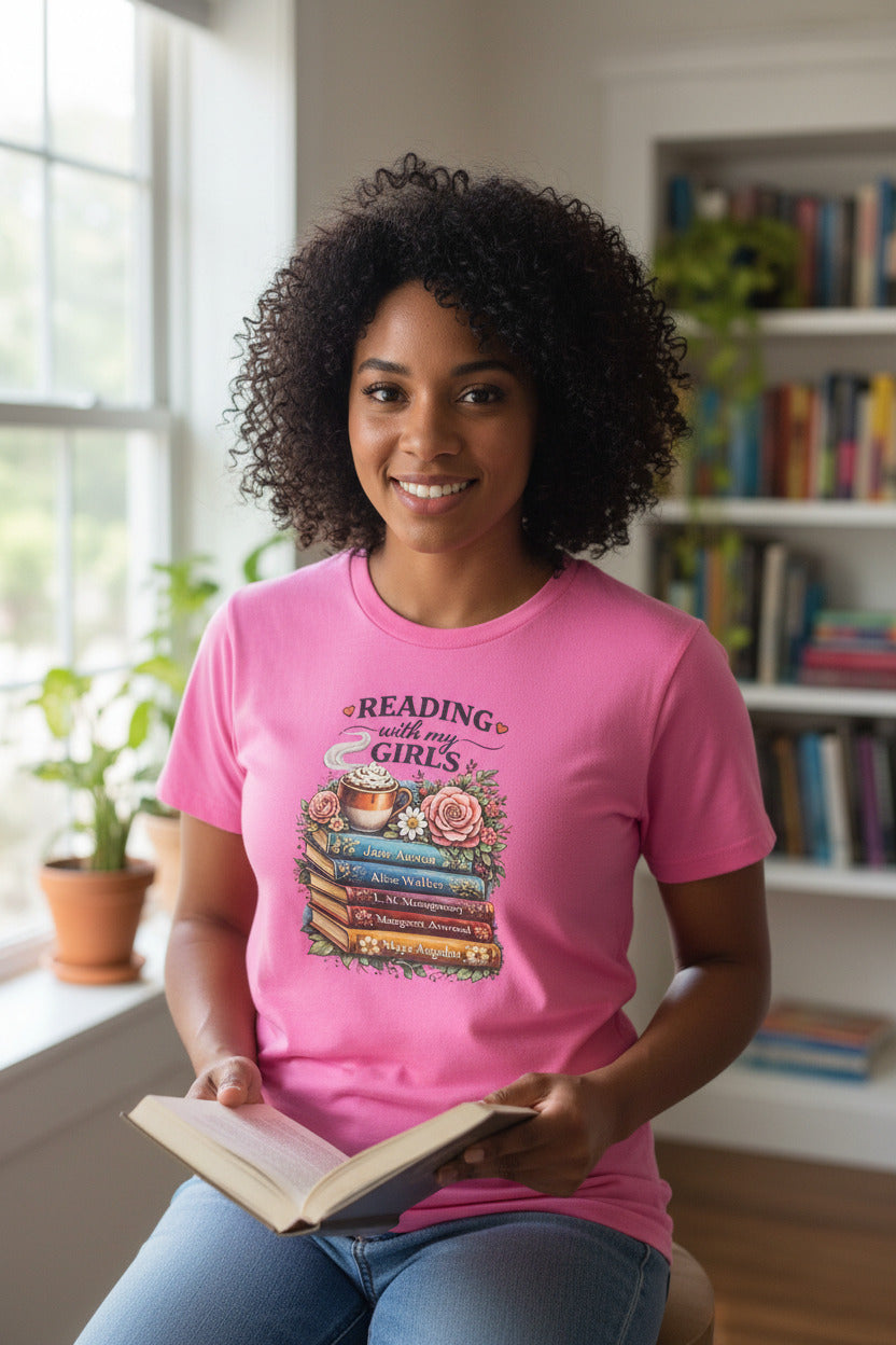 Reading with my Girls Tshirt