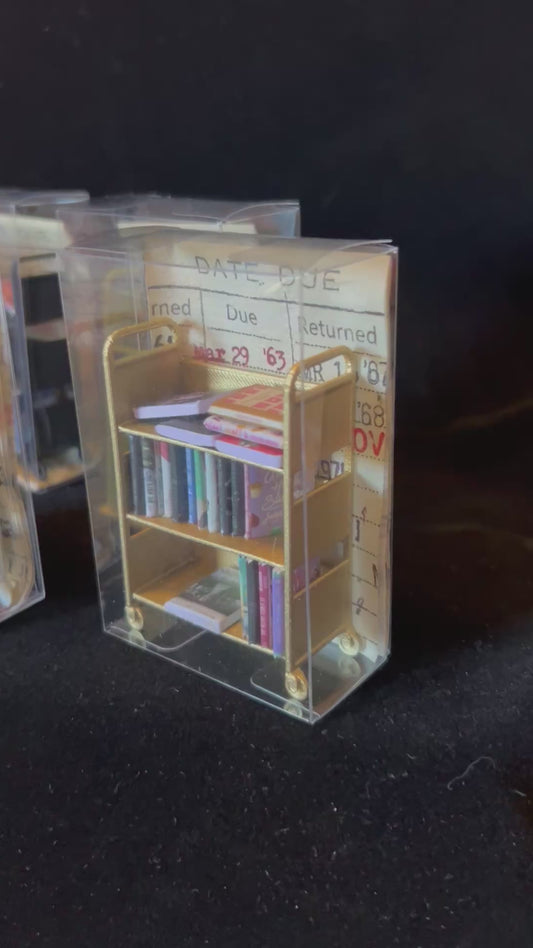 Mini Library Book Cart